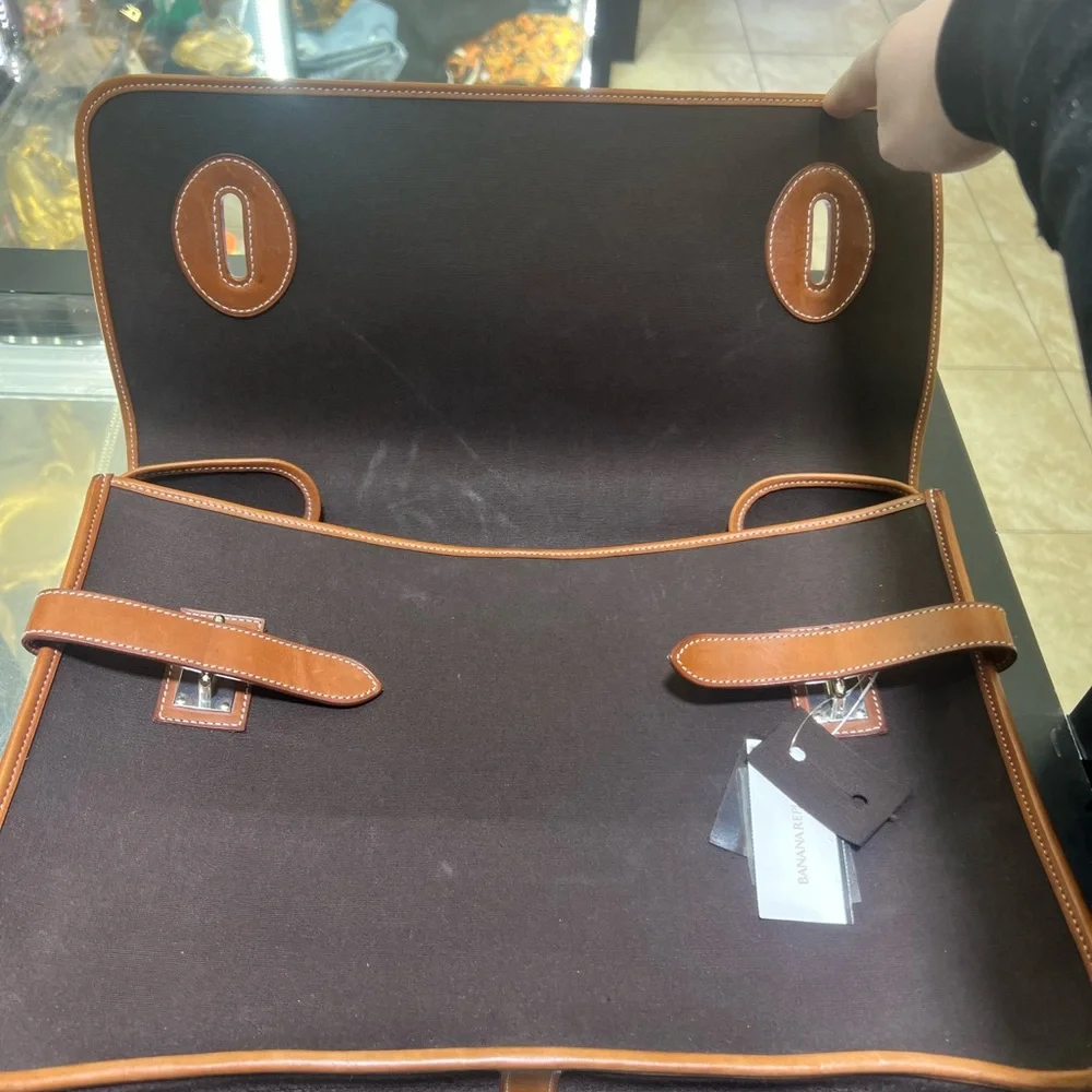 Hermes Brown Canvas Buen Aventura